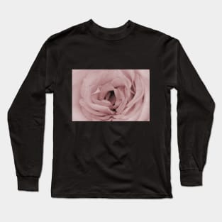 Close up of Pink Rose Flower Long Sleeve T-Shirt